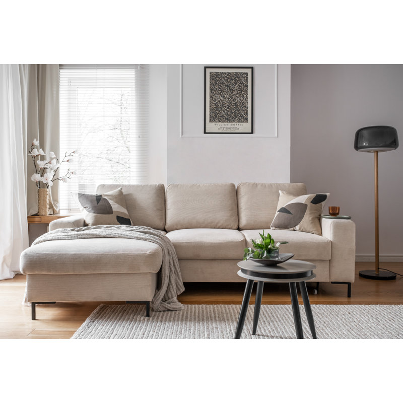 Lofty Lilly 4 seater Corner Sofa Bed, Left Hand Facing, Beige