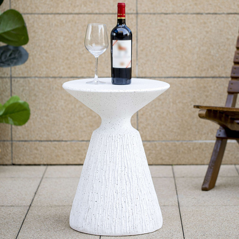Table d'appoint d'extérieur en marbre texturé MGO