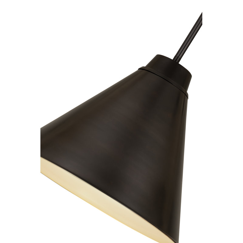 Luminaire suspendu à intensité réglable 1 lumière Haveman, Plaqué or, H 18,5 po x l 18 po x P 18 po