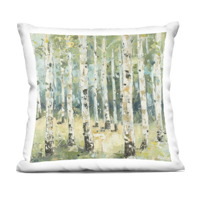 Coussin Stupell Industries Natural Birch Grove Design par LSR Design Studio