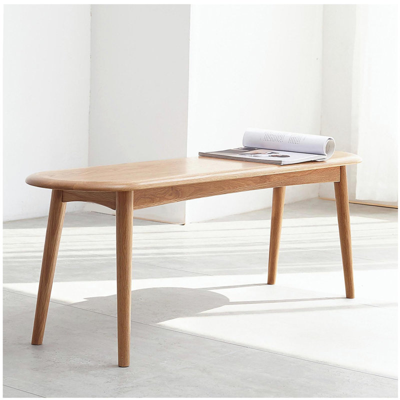 Banc de table en bois de chêne naturel pour salle à manger