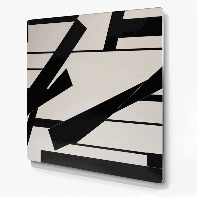Minimalisme 71, art mural en métal beige, H 16 po x l 16 po