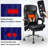 Adelinde Kneading Massage Office Chair with Heating Function, Height Adjustable, Footrest and Reclining Backrest-1814962124
