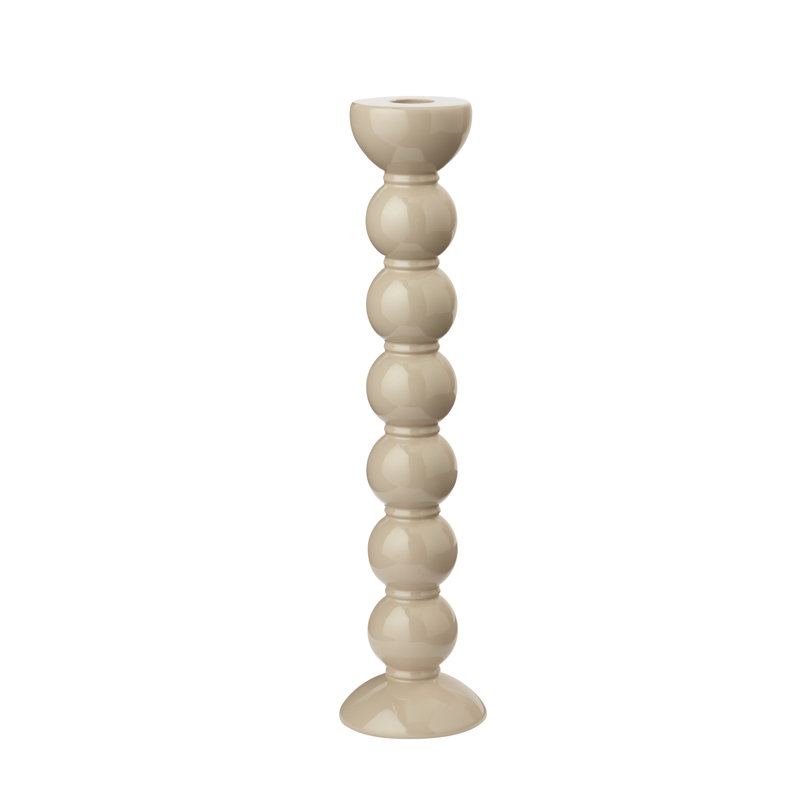 Bobbin Candlestick, 12.99" H x 1.97" W x 1.97" D, Cappuccino