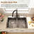 CASAINC 33"L Double Bowl Stainless Steel Drop-in Kitchen Sink