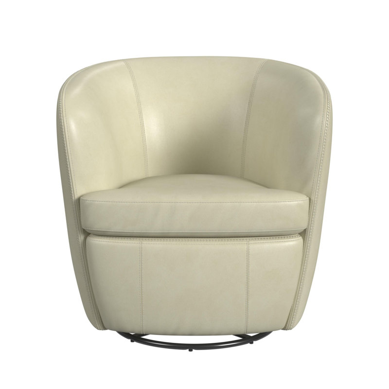 Chaise pivotante Vadwala, Similicuir crème