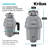 KRAUS Wasteguard High-Speed 1 HP Continuous Feed Ultra-Quiet Motor Garbage Disposal With Power Cord And Flange Included And Universal Mount, KWD200-100MGR