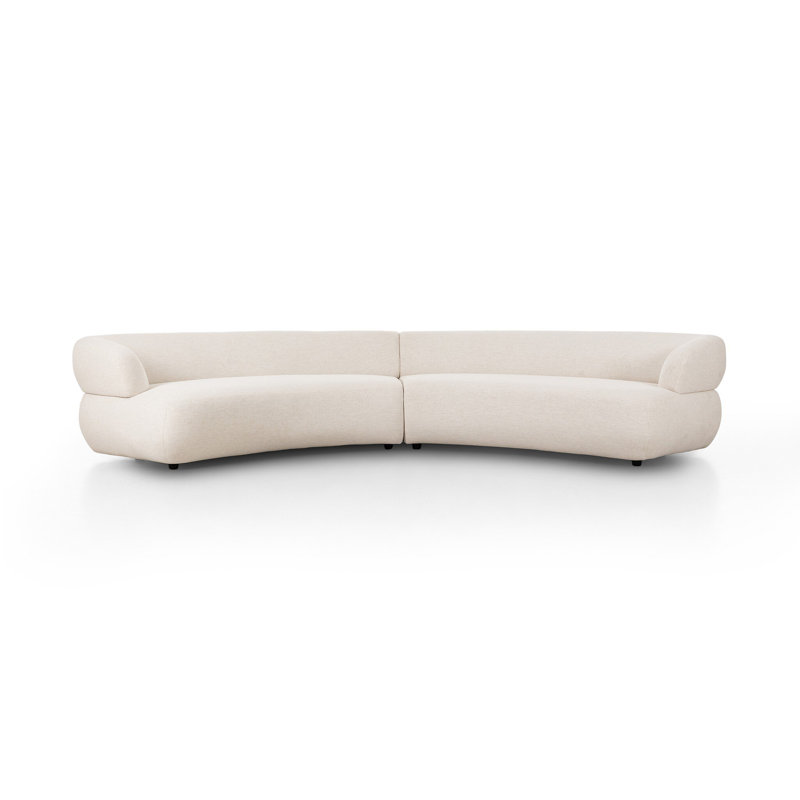 Belen Chaise Sectional, Nomad Snow Polyester Blend