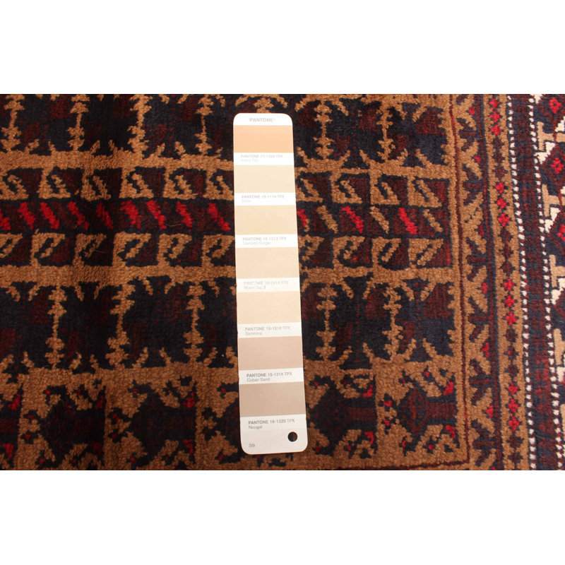 Tapis brun clair Teimani 3 pi 1 po x 4 pi 6 po