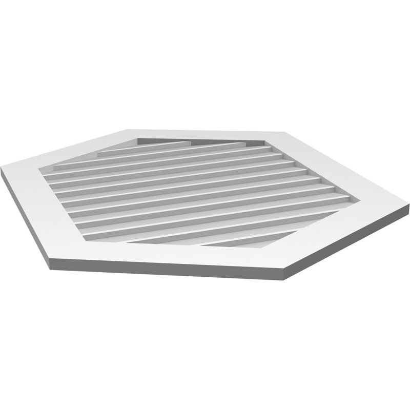 Ventilé vertical à pignon vertical en uréthane 6/12, H 1 po x l 32 po x L 40 po
