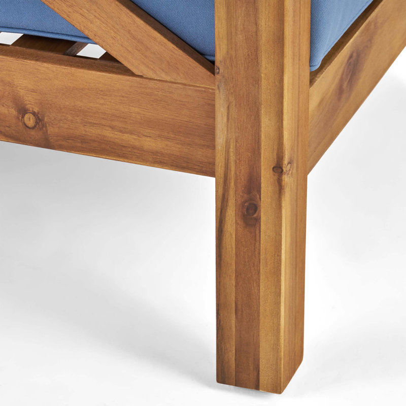 Fauteuil d'appoint décontracté Casual Casual, Chêne, Bleu