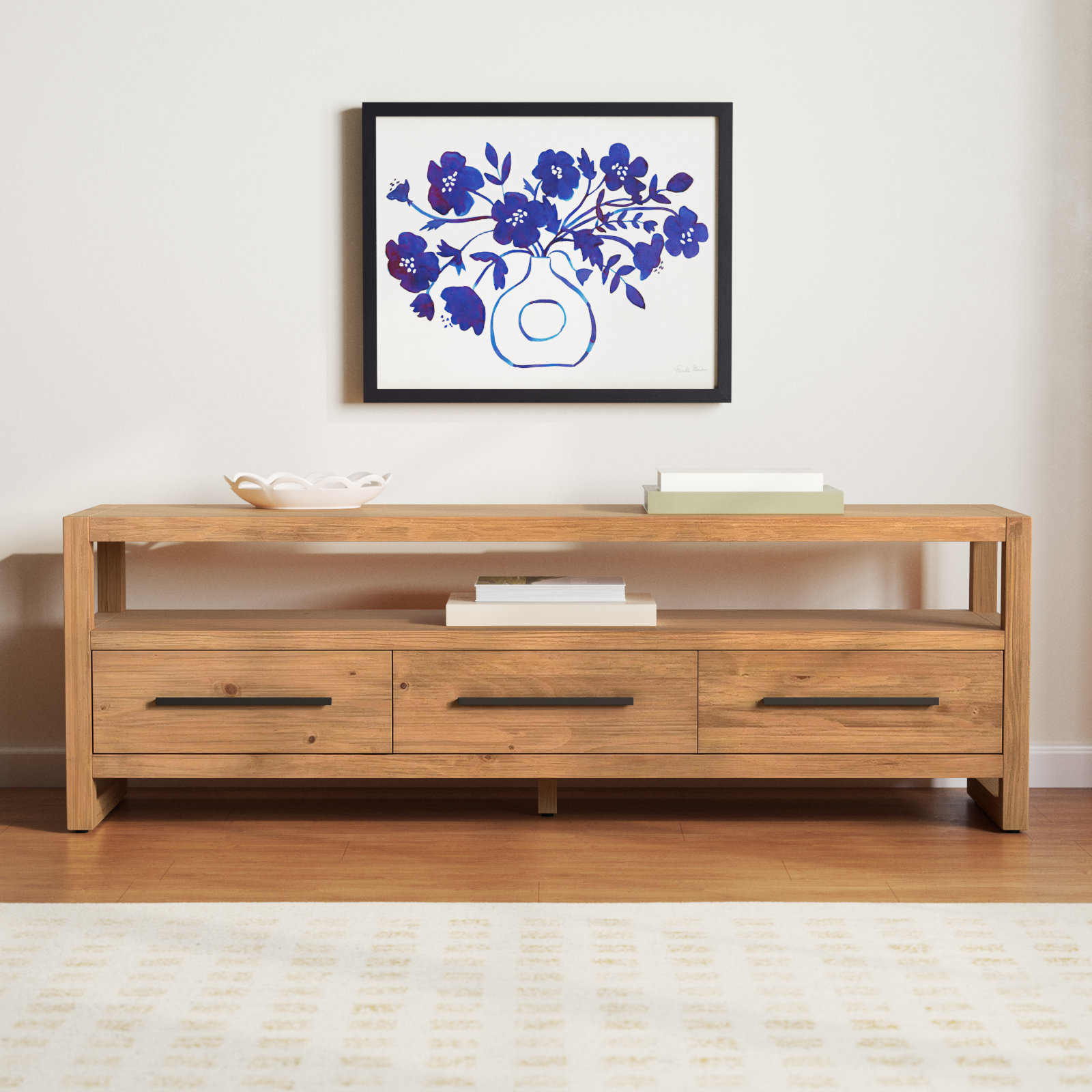 Modica Pine TV Stand, Natural