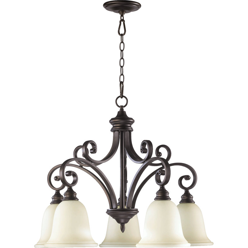 Lustre classique / traditionnel à 5 lumières Cambron, Bronze huilé