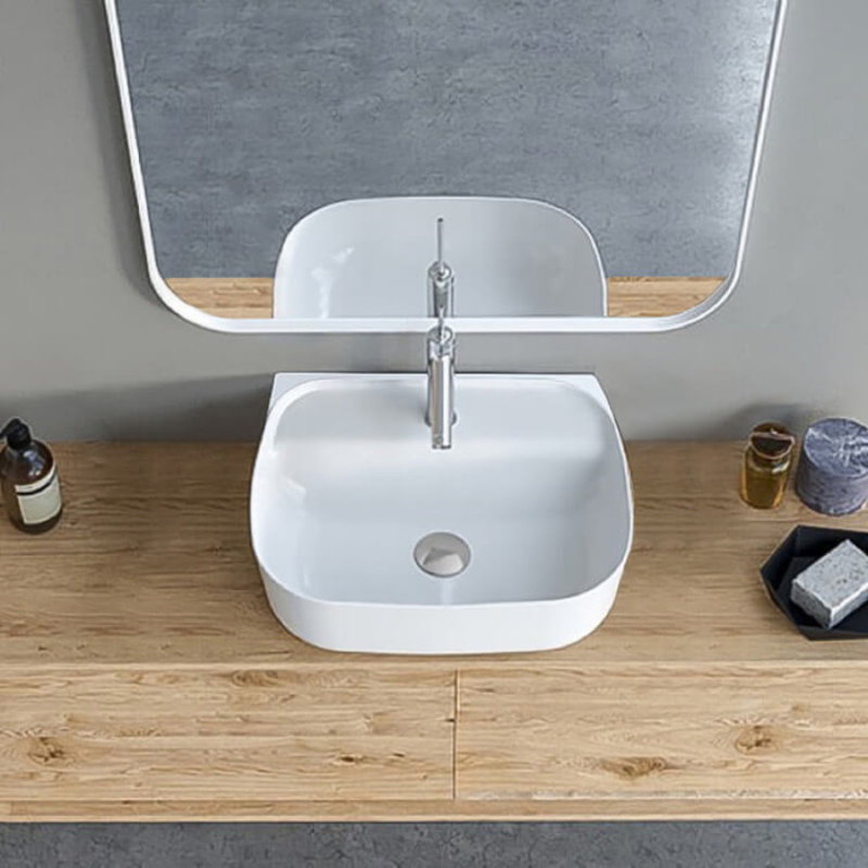 Lavabo pour salle de bain CeraStyle, Robinets monotrou