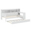 Lit de jour en bois avec tablettes de rangement, lit multifonctionnel avec lit gigogne et bureau d'étude-1661372365