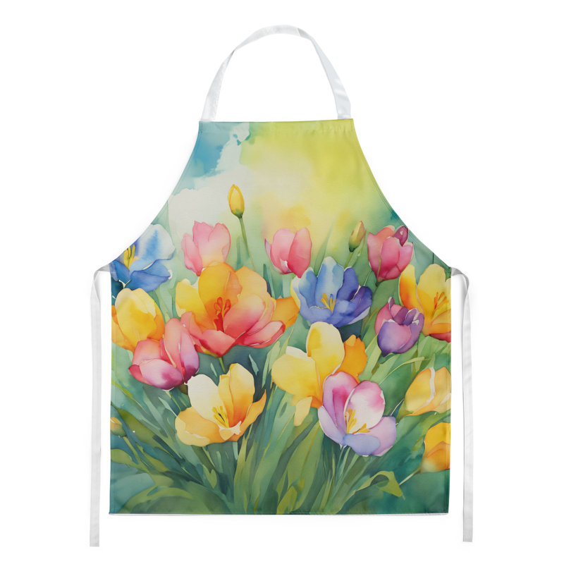Freesias en tablier aquarelle