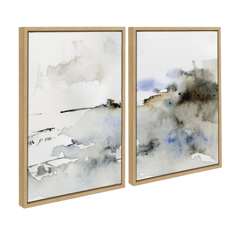 «Close Your Eyes and Rappel 1» par Maja Mitrovic de Makes My Day Happy, ensemble d'art mural sur toile encadrée, Naturel