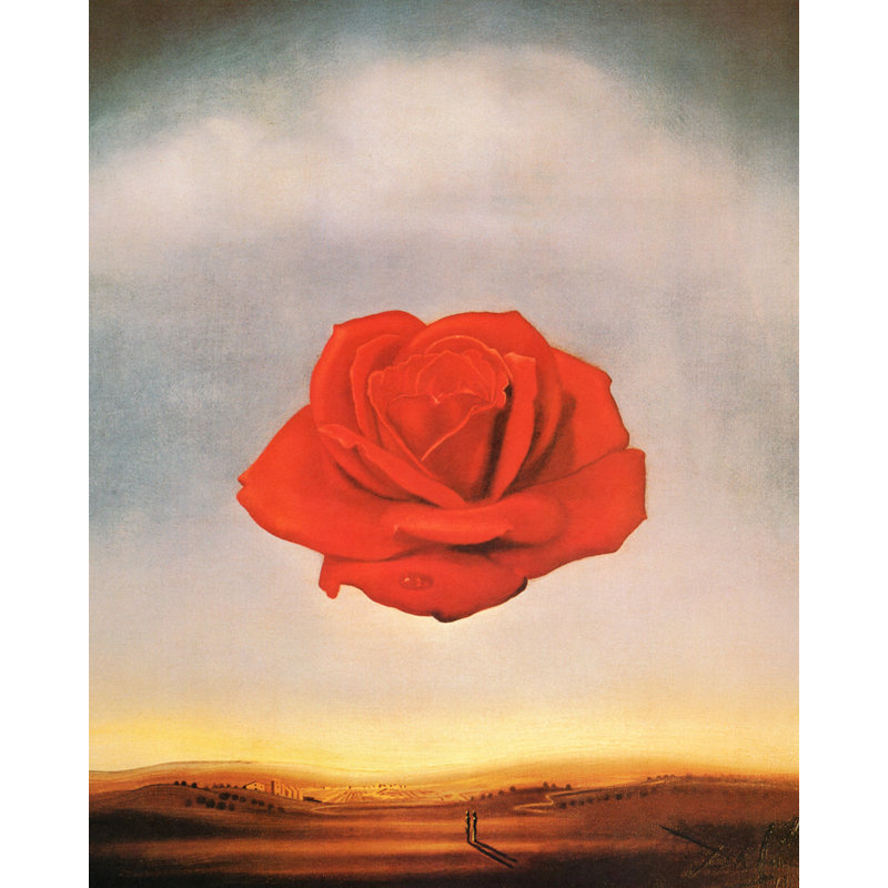 «The Rose» par Salvador Dali, toile tendue avec châssis, H 40 po x l 28 po