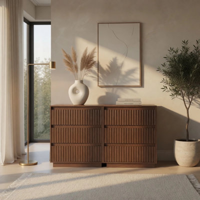Commode simple 3 tiroirs 27,5 po Dejesus (ensemble de 2)