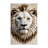 Washable White Lion Big Cats Area Rug-344275163