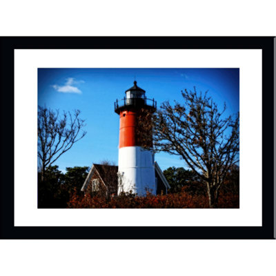 « nauset phare 2 on cape cod » par jobe eaux, reproduction de photo encadrée