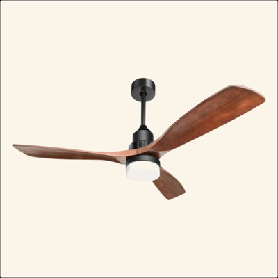 Ventilateur de plafond de 52 pouces avec moteur à courant continu écoénergétique réversible à 6 vitesses