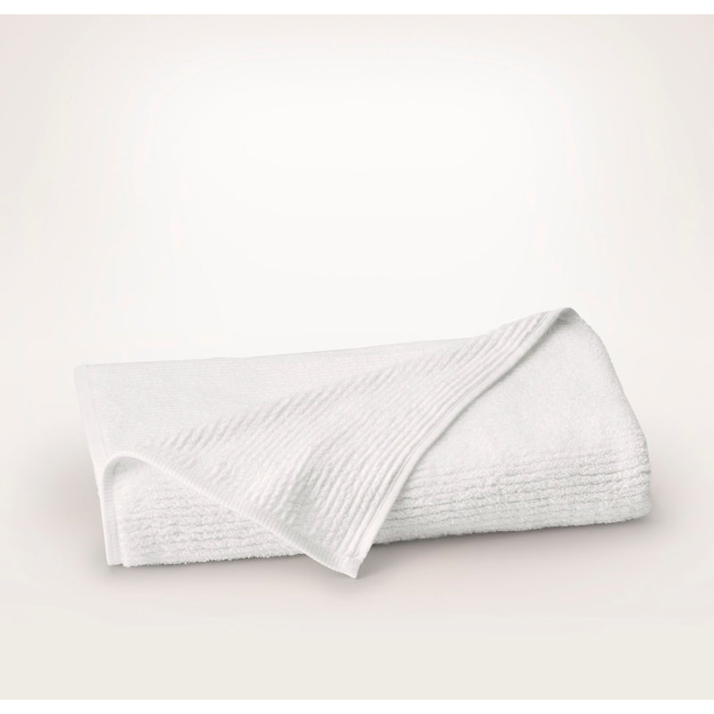 Turkish Ribbed Bath Sheet, White