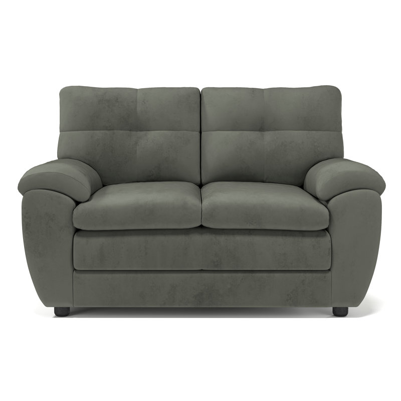 Kenn Upholstered 62.5'' Loveseat, Bulldozer Graphite