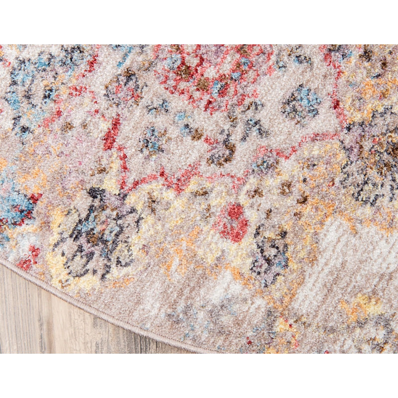 Tapis crème de style sud-ouest Mulvaney, Rectangle 2 pi 2 po x 3 pi