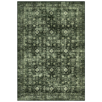 Washable Floral Rug Non-Slip Modern Farmhouse Living Room Carpet, Non-Shedding Low Pile Floor Mats, Foldable Print Accent Indoor Rug for Bedroom, Playroom, Nursery