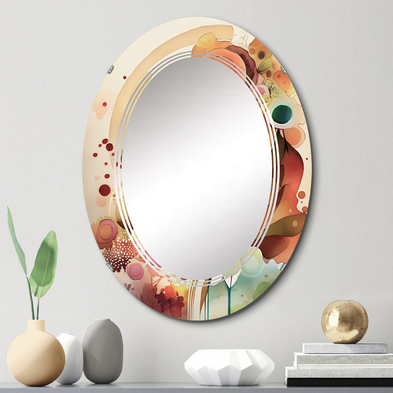 Karpasia - Miroir mural moderne ovale, 30 po x 20 po