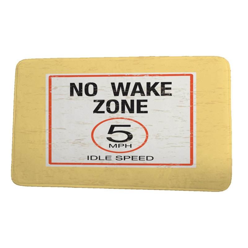 Tapis pour salle de bain sans éveil Lemire, l 17 po x L 24 po, Jaune
