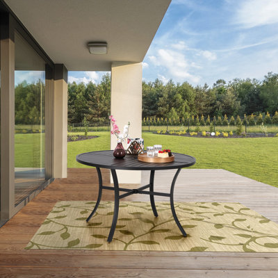 Leonard Round Metal Outdoor Dining Table
