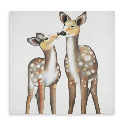 Deer with its fawn Tablecloth - Brown Bedroom Decor | Indoor Outdoor