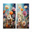 «Whimsical Meadows Flowers Collage», ensemble de 3 impressions florales en métal-353013943
