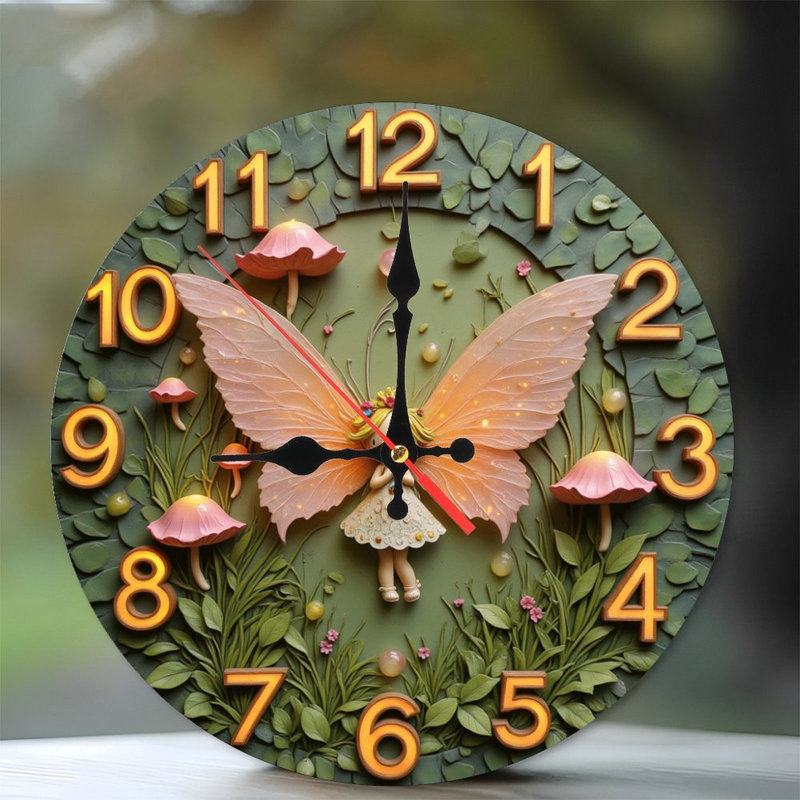 Horloge murale papillon