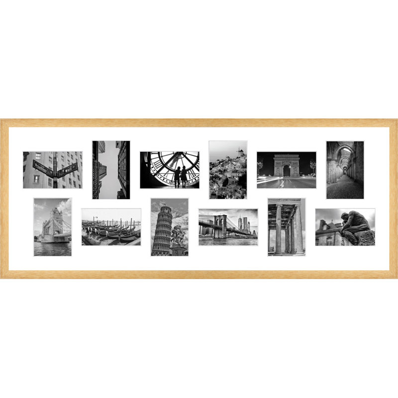 Kyrra Wood Picture Frame with Mat, Natural Brown, 5" x 7"