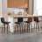 Swivel Upholstered Counter & Bar Stool With Solid Wood Frame and L-Shaped PU Leather Back-588686632-588686635