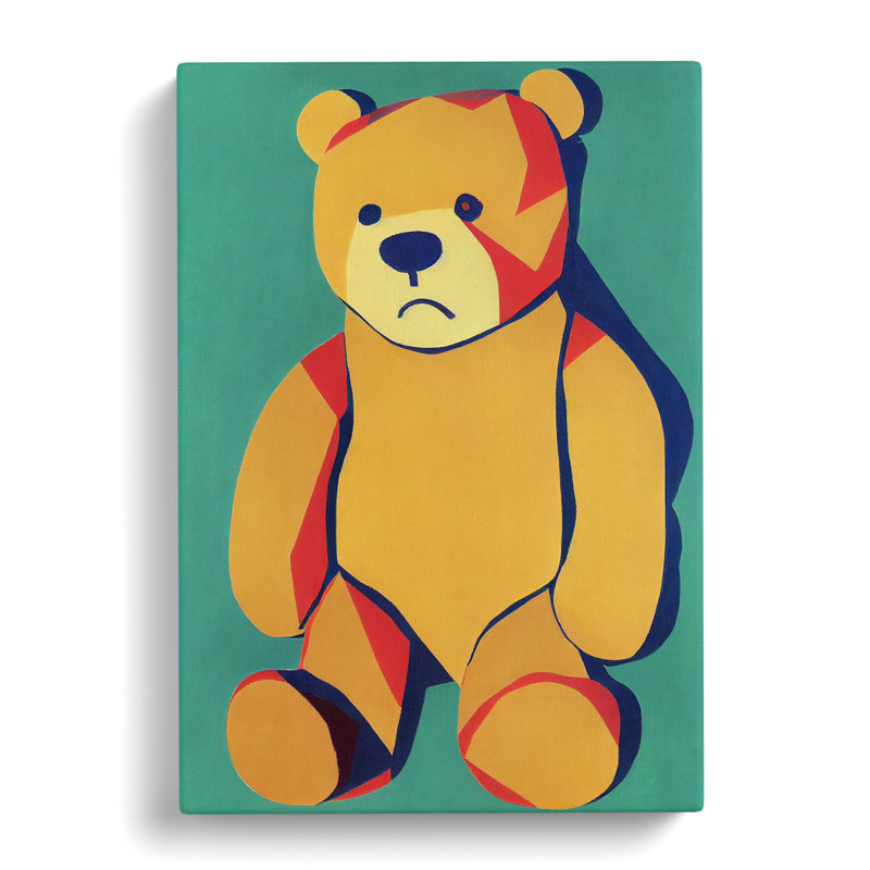 Vintage Teddy Bear - Wrapped Canvas, 76cm H x 50cm W x 3cm D