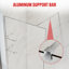 70*185*0.6cm, Silver Frameless Walk-In Shower Enclosure with Glass Shelf