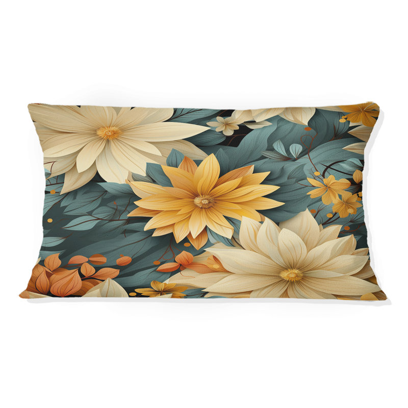 Chrysanthème Mandala Boho Motif IV - Coussin imprimé floral