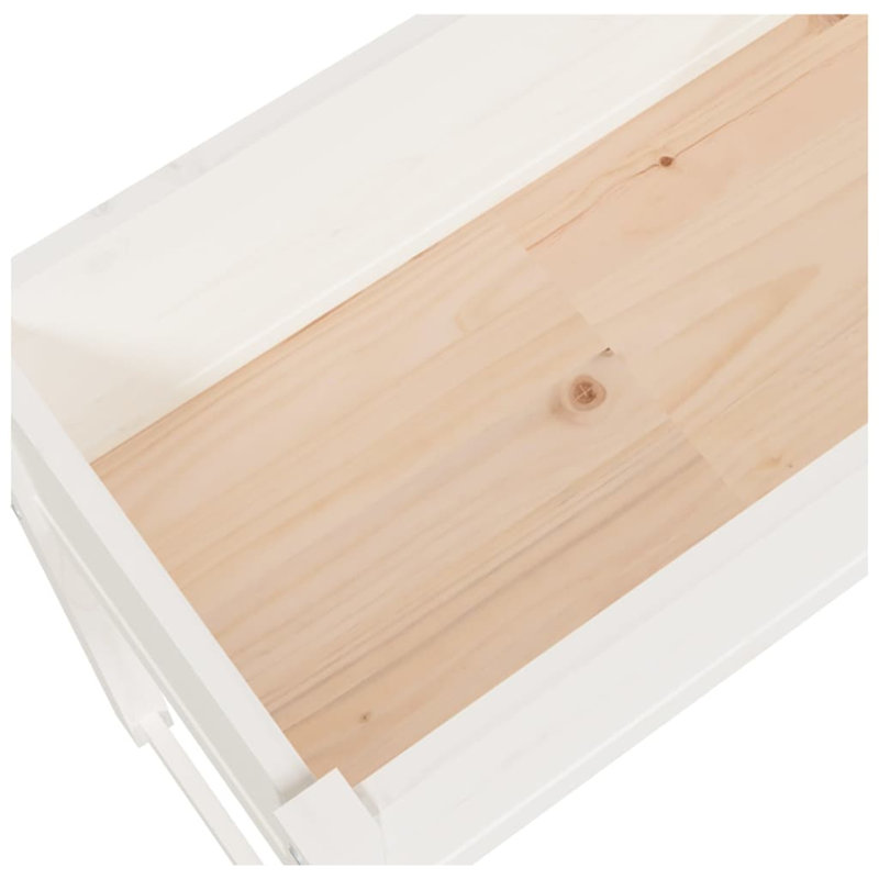 Aref Wood Raised Garden Bed, White, 81cm H x 78cm W x 40cm D