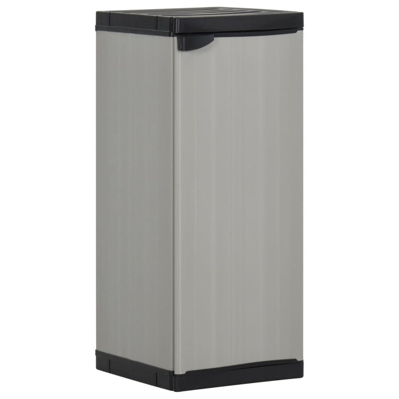 PVC/Polypropylene Cabinet Deck Box in Gray/Black