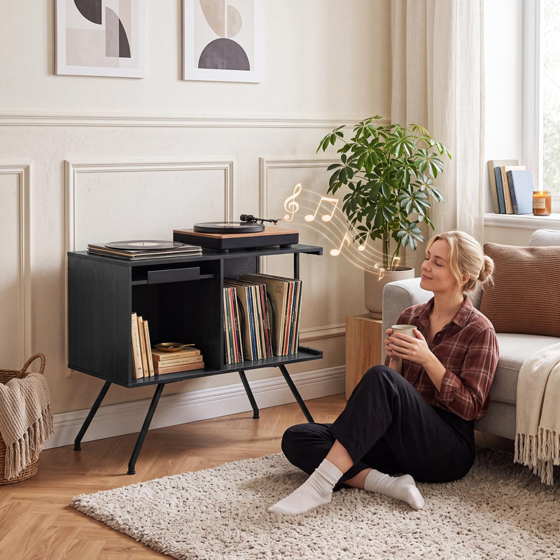 96 cm H Media Shelves, Black