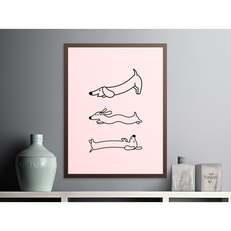 Dachshund Wall Art, Cute Dog Print, Weiner Dog Art, Funny Pet Decor, Sausage Dog Poster, Framed Art, Multiple Sizes
