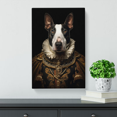 English Bull Terrier Baroque Art - Wrapped Canvas