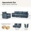Talani Modern 4 Seater Slipcovered Corner Sofa with Hidden Storage-153760218