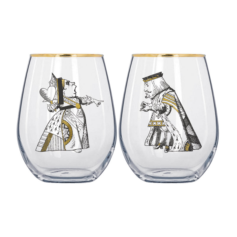 Alice In Wonderland 350ml Drinking Glass Set
