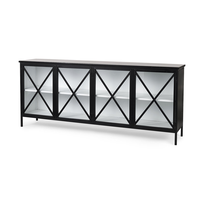 Tildon 79'' Sideboard, Black/White