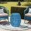 Table d'appoint ronde d'extérieur avec cadre intérieur en acier Joao -384225636